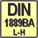 Piktogram - Typ DIN: DIN 1889BA L-H